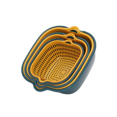 China Sustainable Multi-Function Household Squares Drain Basket Multi-Function Kitchen Sink Lavatory Amoy Basket for sale