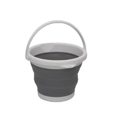 China Sustainable 5 Liter Round Bucket Collapsible Folding Water Bucket Water Container for sale