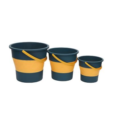 China Sustainable Collapsible Plastic Bucket Every Round Collapsible Tub Space Saving Outdoor Waterpot For Garden Or Camping for sale