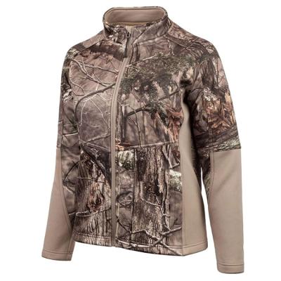 China 100% Polyester Water Resistant Softshell Jacket Autumn Spring Camo Hunting Clothes Camouflage Hunting Clothes for sale