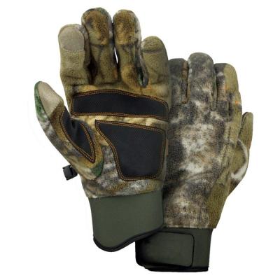 China Wholesale Soft BOWINS Camouflage Fleece Hunting Gloves For Sale for sale