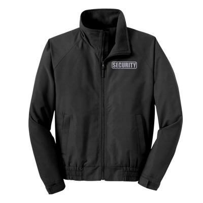 China Breathable People Clothing Security Jacket, Economy, Reflective Logo, Security Guard Charger Jacket Black for sale