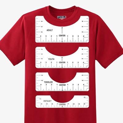 China DIY T-shirt Design T-shirt Ruler Guide Set Center for Collar T-shirt Alignment Tool with 1 Measuring Ruler for Toddler Youth Infant Adult for sale