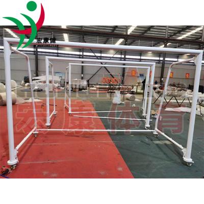 China Carbon Steel Hongkang Cardboard Football Goals Steel Standard Soccer Goal Post For Sale for sale