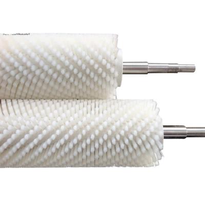 China Easily Cleaned Industrial Roller Cleaning Brush With Steel Wire Shaft for sale