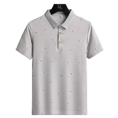 China Anti-Wrinkle 2022 Summer New Floral Lapel Short Sleeve Polo Men's Casual Personalized Polo Shirt for sale