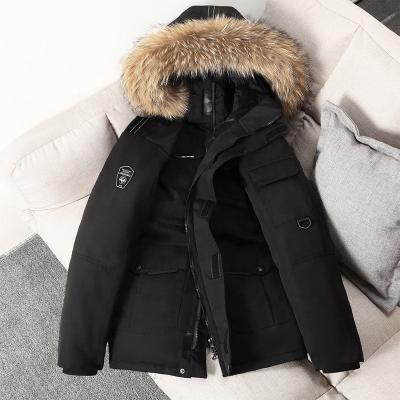 China Wholesale High Quality Breathable Thick Warm Fur Men's Hooded Duck Down Jacket Coat Winter for sale