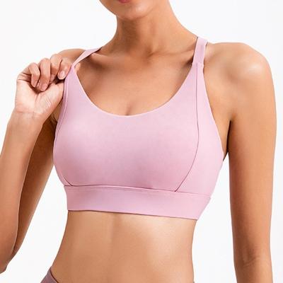 China Wholesale Breathable Ladies Yoga Bra Women Adjustable Yoga Bra Padded Fitness Bra Running Strap for sale