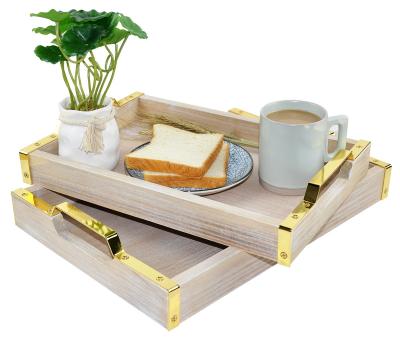 China Eco-Friendly High Quality Bamboo Natural Home Coffee and Food Display Board Tea Serving Tray Breakfast Plate for sale