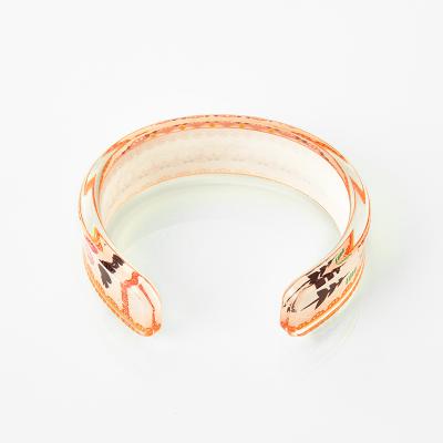 China Wholesale price of new fashion 2021 girl cute multicolor cute acrylic bangle bracelet for sale