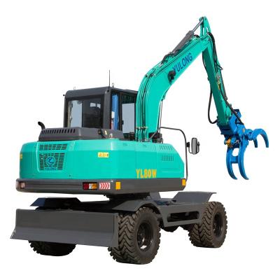 China China New 2 Steering Type 3 Ton Small Mini Wheel Excavator Farms on Best Price for sale