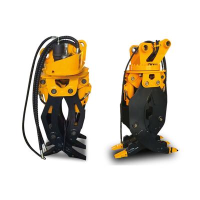 China Hydraulic Attachment Hot Sale Excavator Grab Source Rotating Excavator Log Grab for sale