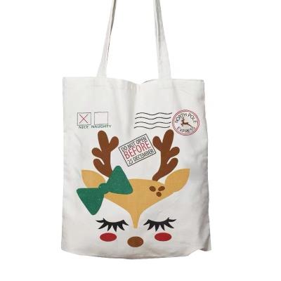 China China Factory Custom Promotional Folding Christmas Cotton Drawstring Bag With Logo Printing for sale