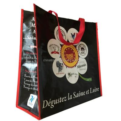 China Factory price recyclable promotional recycled bopp laminated pp woven recycled bags for sale