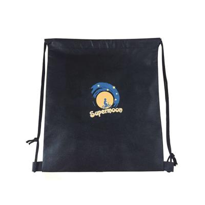 China Portable Drawstring Heat Transfer Printing Non Woven Fabric Promotional Drawstring Bags for sale