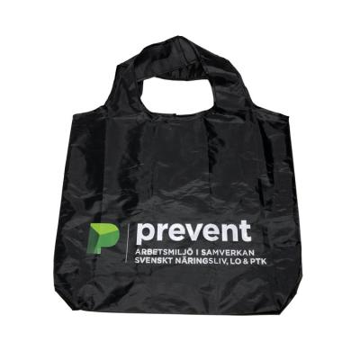 China Custom Logo Handled Printed Cheap Reusable Recycled Foldable Shopping Bag Polyester for sale