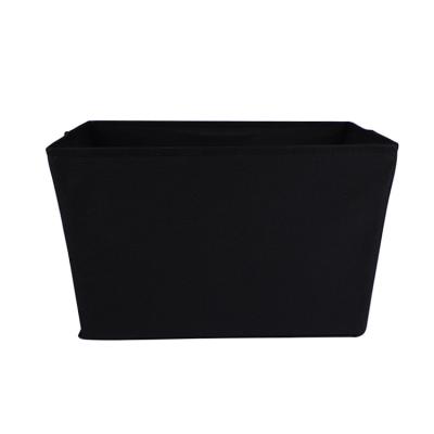 China Eco-Friendly Decorative Black Non Woven Fabric Folding Cube Toys Organizer Box Storage for sale