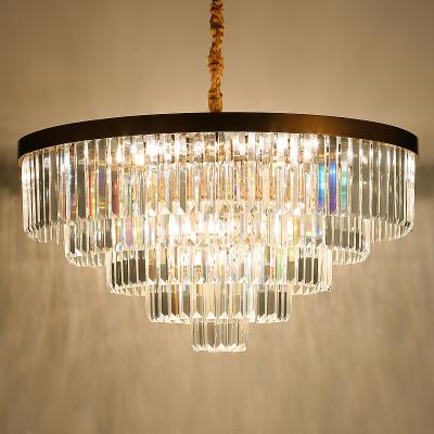 China Hotel Modern Custom Project Luxury Crystal Pendant Light Crystal Indoor Chandelier for sale