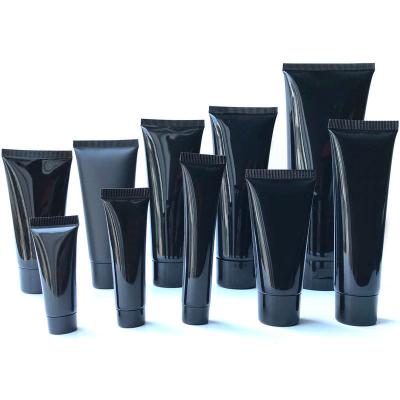 China Black Cosmetic Custom Empty Plastic Soft Tube Cosmetic Matte Squeeze Body Lotion Body Lotion Hand Cream Packaging Tubes for sale