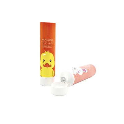 China Cosmetics Factory Direct HDPE PE Tube For 75ml Peach Hand Cream Cosmetic Package Container for sale