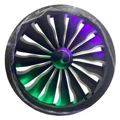 China Large Fan Club 1.5m LED Stage Performance Pixel Stage Background Bar Horse Racing Aircraft Colorful Motor Turbine Industrial Fan Light Effect Light for sale