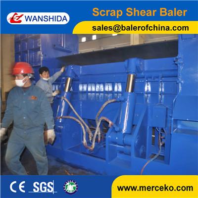 China Electric Motor Drive China Scrap Metal Shear Baler manufacturer with 74Kw strong power for sale