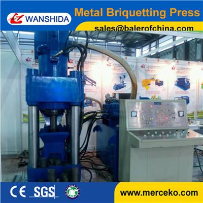 China PLC automatic control 315ton hydraulic drive Cast Iron Chips Briquetting Press machine with feeding system for sale