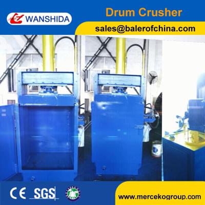 China Drum Compactor Waste Oil Drum Baling Press Baler Drum Crusher for sale