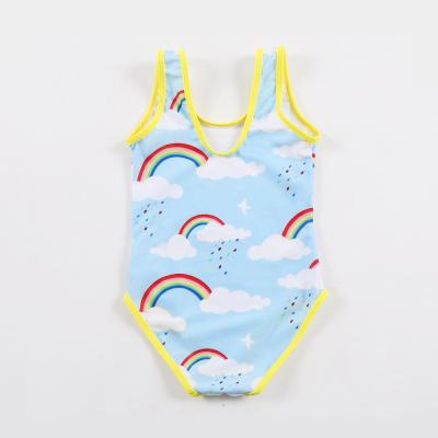 China Kid's  rainbow print  sport style swimwear one piece swimsuit for sale