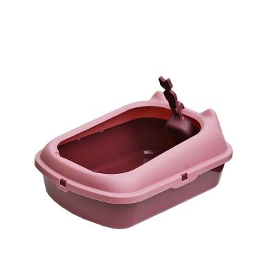 China Viable Wholesale Semi-closed High Border Sift Plastic Cat Toilet With Drawer Bin for sale