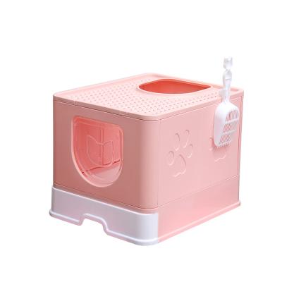 China Sustainable Widely Used Superior Quality Enclosed Trash Cans Automatic Easy Cleaning Pet Cat Toilet for sale