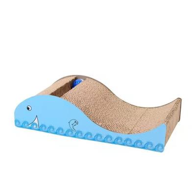 China Good Quality Sustainable Wave Shape Scratch Corrugated Paper Board Cat Toy Grinding Nails for sale