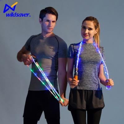 China Eco-friendly Colorful LED Light Up Ropes Jumping Exercise Foam Comfortable Grip Handles Led Jump Rope With 3 Modes for sale