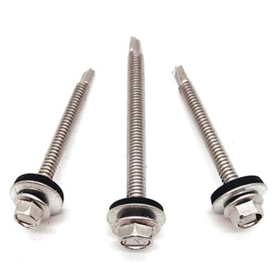 China Fastener Galvanize Painted 50mm Selfdrilling Tek Hex Roofing Head Self Drilling Screw For Metal for sale