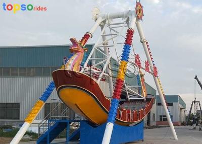 China Outdoor Mini Pirate Ship Ride 24 Seats 60 Degree Fiberglass Steels Material for sale