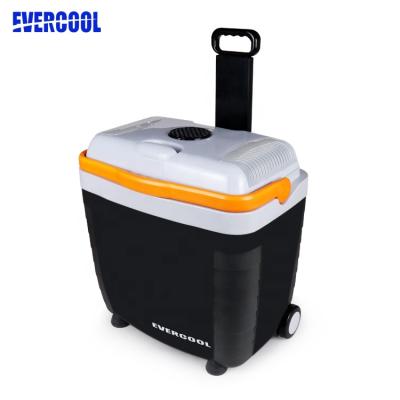 China 28L THERMOELECTRIC DC 12v with cooler box extractor and wheels car fridge suitable for indoor and outdoor use for sale