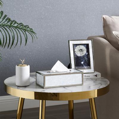 China Custom creative white cortex picture frame shell photo frame set 6 inch 7 inch Nordic home decoration picture frame desk ornaments for sale