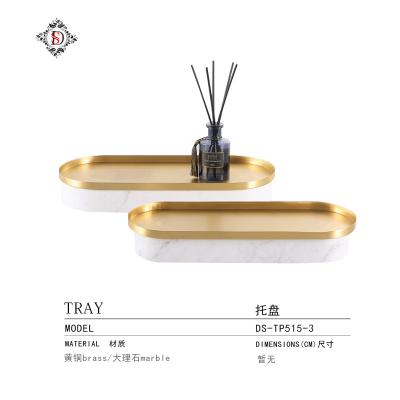 China Luxury Nordic minimalist style dessert pastry tray display tray jewelry storage tray tray storage tray natural marble custom for sale