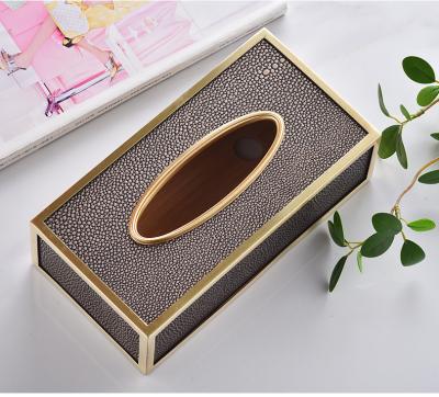 China Factory sales home dining room table large living room luxury modern simple cloth box modern luxury leather warm leather box light for sale