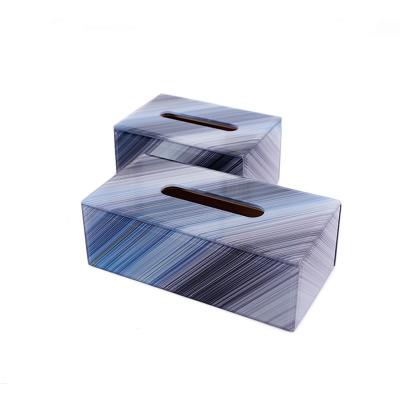 China European luxury simple creative luxury glass box tissue box light tray restaurant napkin tray pumping decorations for sale