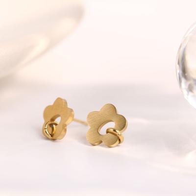 China New JIFENG CLASSIC Design Floral Jewelry Flower Earrings 18k Gold Plated Women's Earrings Wedding Jewelry for sale