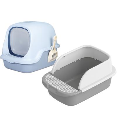 China Hot Sale Stocked Cat Toilet Box Deodorant Fully Enclosed Anti Splash Drawer Type Cat Toilet Big Space Fully Enclosed Door for sale