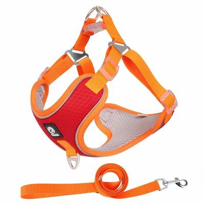 China High Quality Adjustable Type Reflective Pet Vest Chest Reflective Dog Traction Rope Dog Collar For Small Large Dog Running Training for sale