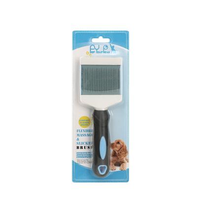 China Stocked Pet Comb TPR Bilateral ABS and Nickel Steel Pet Brush Massage Pet Grooming Comb for Cats and Dogs for sale