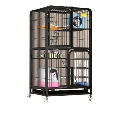 China OEM Factory Cat Cage Villa Large Stocked Headroom With Toilet Luxury Four Layers Large Cat Cage Pet Cage Manufacturers for sale