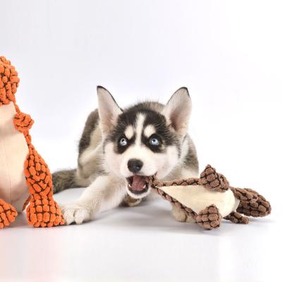 China Viable Dog Bite Toy Dinosaur Trained Interactive Chew Plush Dog Toy Pet Voice Plush Stuffed Toys for sale