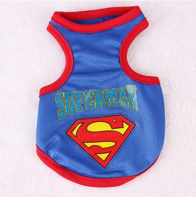 China Stocked Dog Cat Clothes Pet Dog Clothes Pet Small Spring Summer Clothes Polyester Breathable Sleeveless T-shirt for sale