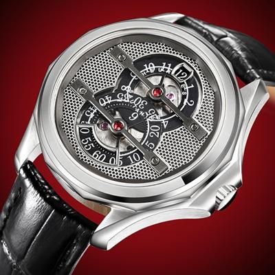 China Luxury Custom Unique Power Reserve Wrist Mens Watches Automatic Movement Mechanical Watch For Men for sale