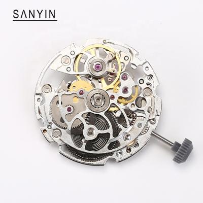 China New Design OEM Precision Automatic Skeleton Watch Custom Japan Miyota 8215 Date Setting Watch Parts Automatic Mechanical Movement for sale