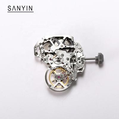 China SANYIN OEM Fashionable Mechanical Watch Movement Hollow Modification Function 6 Hours Exposed Balance Wheel For 8215 Japan Movement for sale